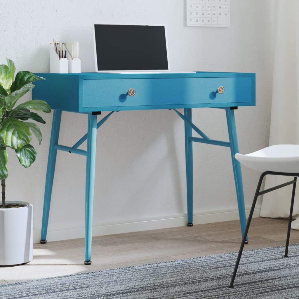 Teal secretary deals desk