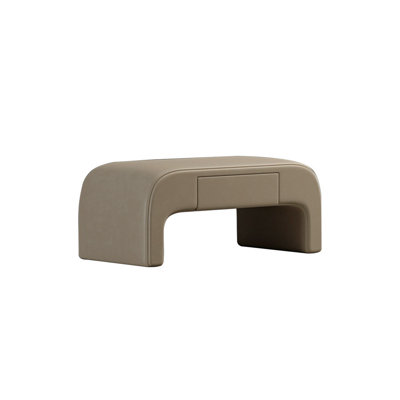 Banc de rangement rembourré en similicuir Haughbrook