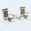 Ensemble de 3 chaises berçantes en PEHD d'extérieur, chaises berçantes surdimensionnées pour le porche et la cour