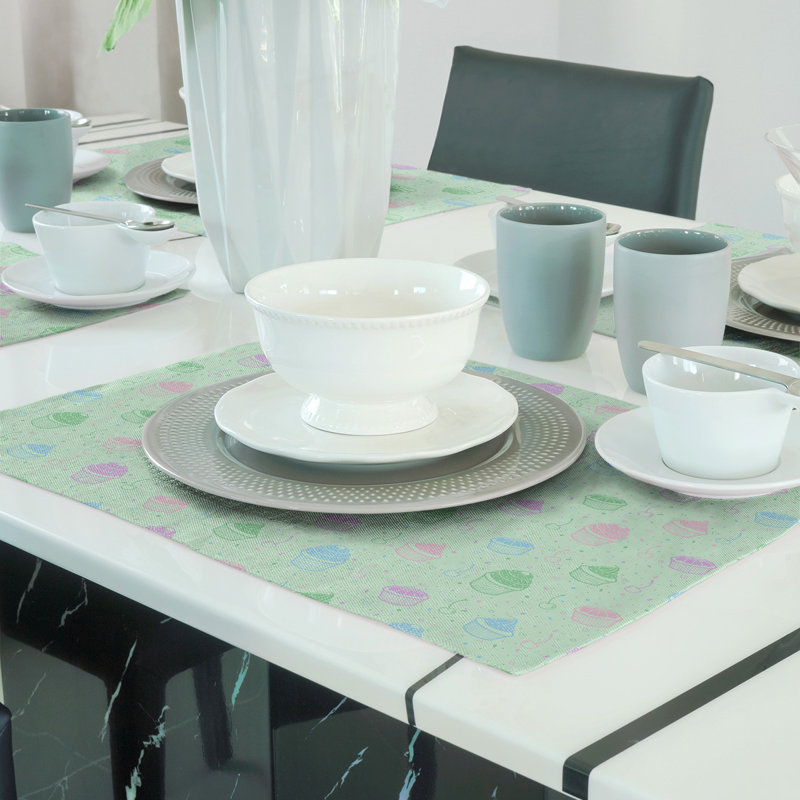 Napperon en coton 18 po Classic cupcake, Vert