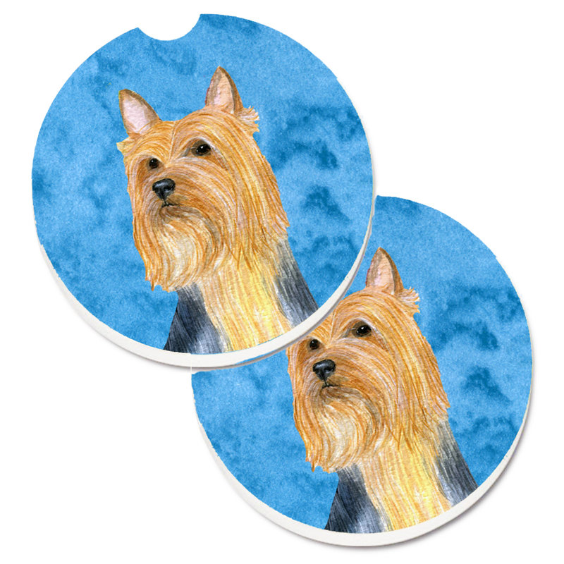 Sous-verre barbu collie voiture, Terrier à poil soyeux