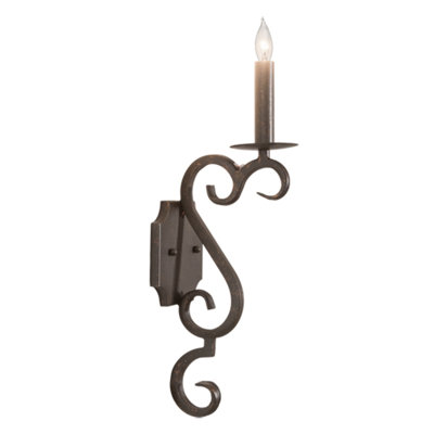 Piero Steel Candle Wall Light