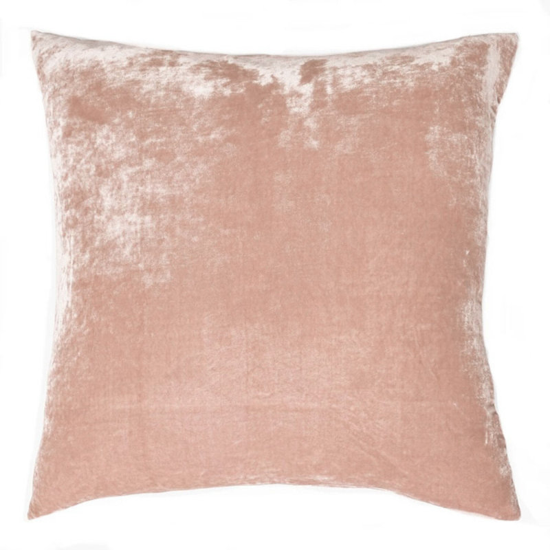 Set/2 Silk Velvet Toss Pillows, Blush