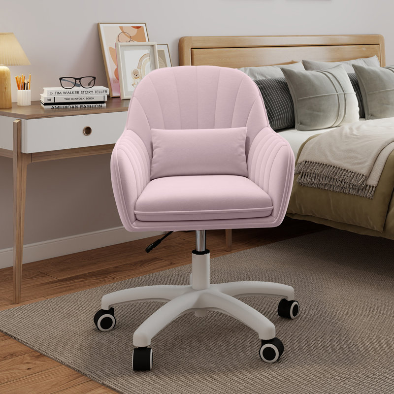 Modern Minimalist Swivel Office Chair with Velvet Padding pillow Vanity Swivel Chair Adjustable Height for Home Office, Study, Bedroom