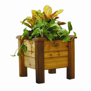 Handmade Wood Elevated Planter