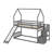 Twin Over Twin House Bunk Bed With Convertible Slide, Wood Low Bunk Bed Frame With Guardrails-1078763761