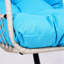Fauteuil à œufs d'extérieur avec support - bleu, coin salon spacieux, mobilier de jardin élégant surdimensionné, élément décoratif