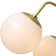 Modern 3 - Light Cluster Opal Glass Globe Semi Flush Mount