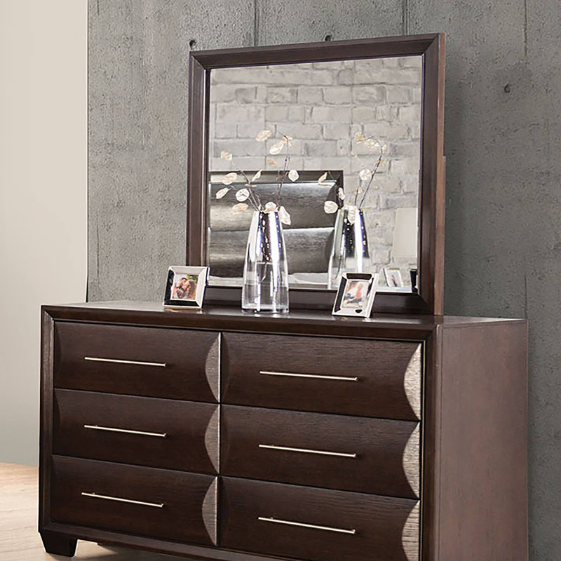 40.4"W Transitional Mirror, Espresso