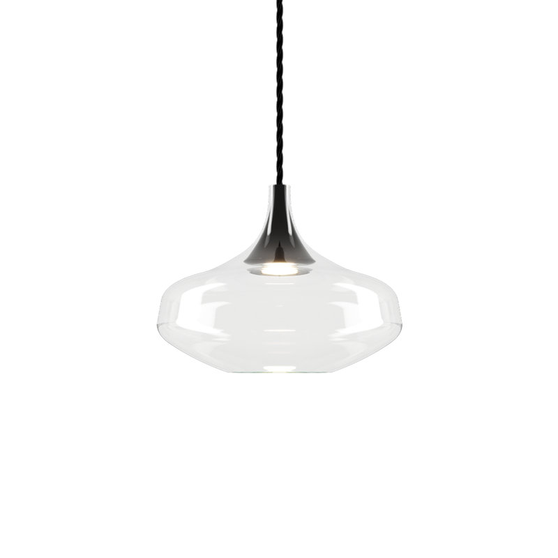 Lodes Nostalgia Suspension Lamp Black Cable Line-V, Clear/Black