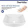 DeerValley Fireclay Single Basin Curved Farmhouse Kitchen Sink with Sink Grid and Basket Strainer
