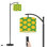Lampe sur pied arc avec abat-jour réglable Lampe sur pied vibrante jaune-vert 3 températures de couleur Lampe à mât haut avec interrupteur au pied pour la chambre à coucher