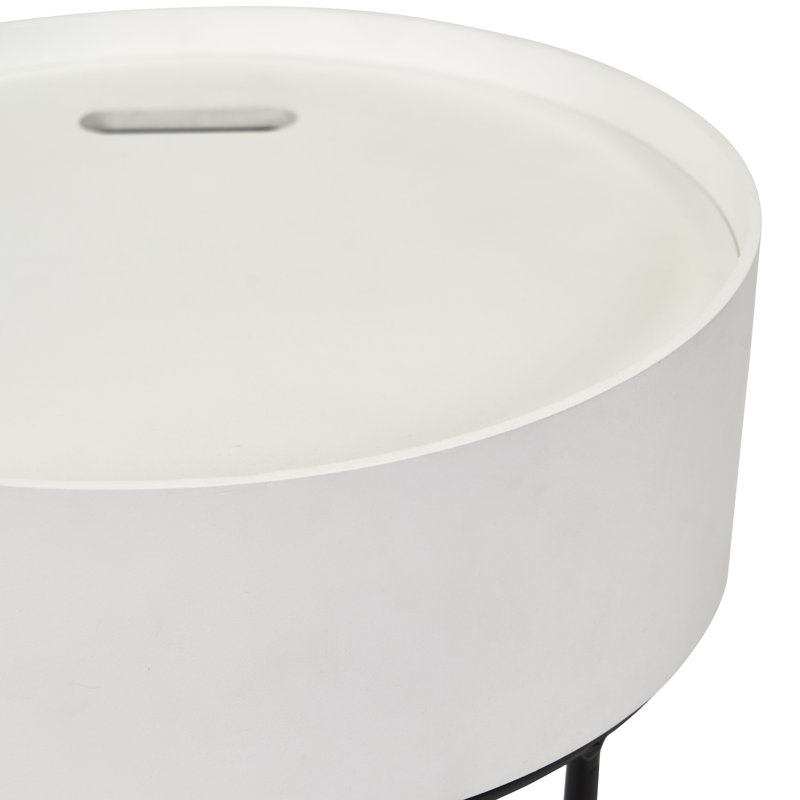 Hugo Frame End Table, White