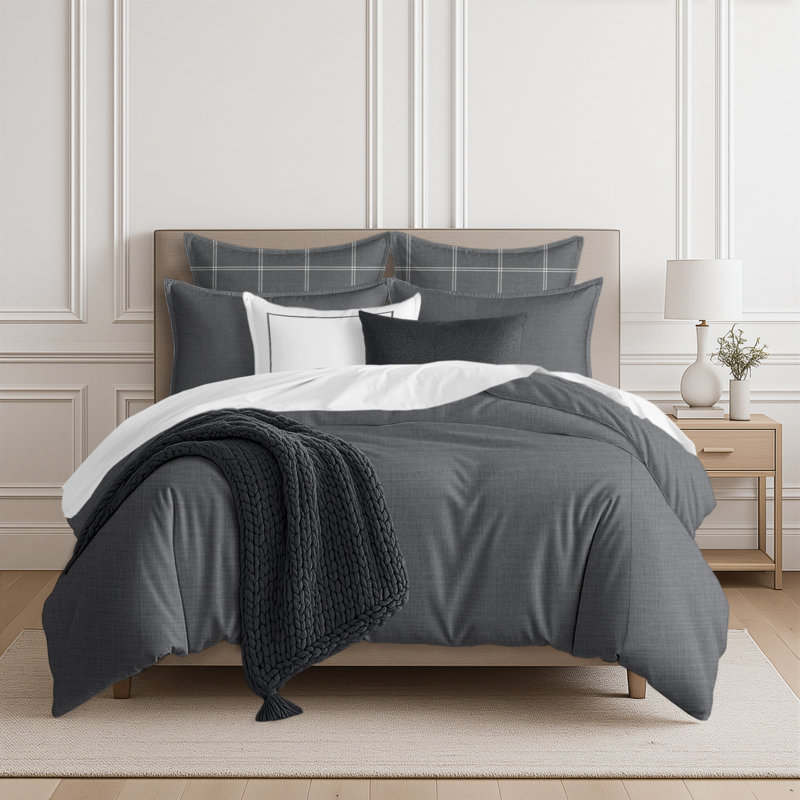 Ensemble d'édredon et de 2 taies décoratives Langley, Édredon pour grand lit + 2 taies décoratives pou