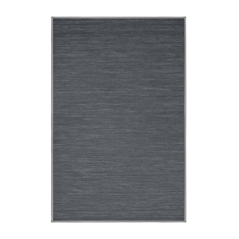Tapis gris uni lavable à la machine, Rectangulaire 3 pi x 5 pi
