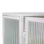 Armoire murale 23,62 "en verre blanc - 2 niveaux fermé + tablette ouverte + porte-serviettes