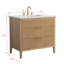 Meuble-lavabo simple 36 po avec plateau en pierre reconstituée Bilroy-1285081117