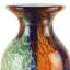 Vase de table en verre de Murano 11 "bleu vert et orange