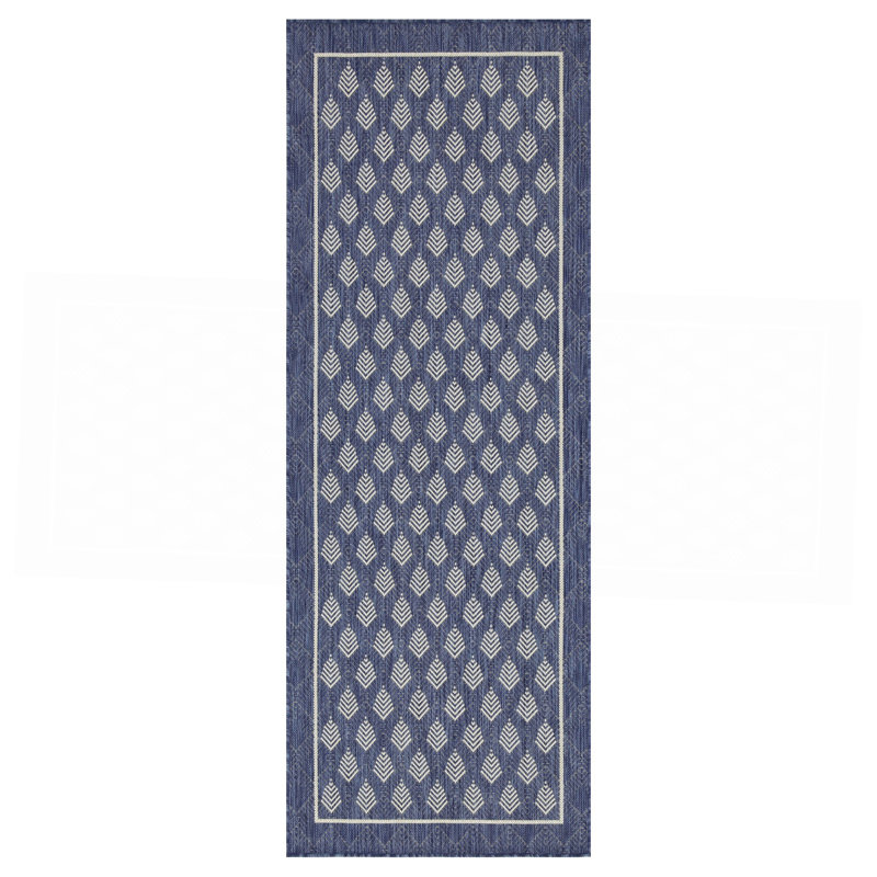 Blue Indoor/Outdoor Area Rug, Rectangle 7'10" x 10'3"