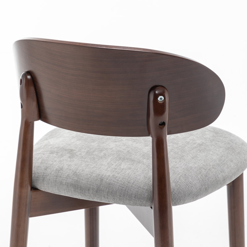 Tabouret de comptoir en bois massif, Gris