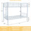 Lit simple superposé en métal, convertible en deux lits séparés, rouille - construction, antidérapant, lit à poids limité de 350 lb pour et adolescents, taille, fonction, cadre de lit en acier, stable