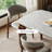 Gray + Nut-brown Rectangular Sintered Stone + Solid Wood Dining Table-2121094338