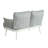 Mariano Steel Loveseat And Table-408218079-408218073