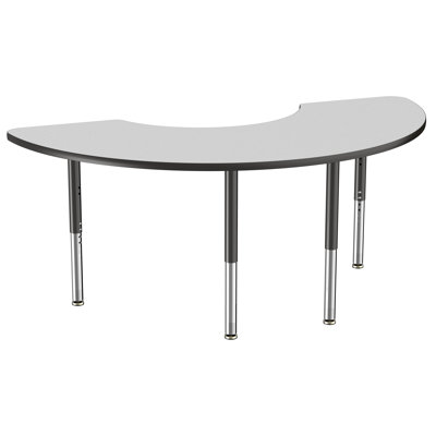 Table d'activité demi-lune 36 "x 72" avec pieds réglables