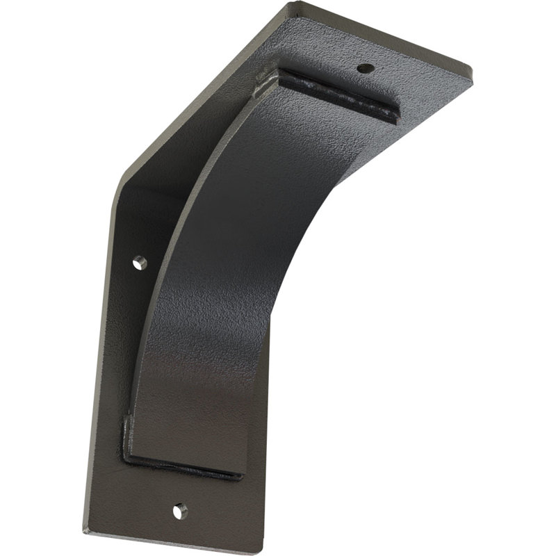 Support en acier Morris, Gris martelé, H 6 po x l 3 po x P 6 po