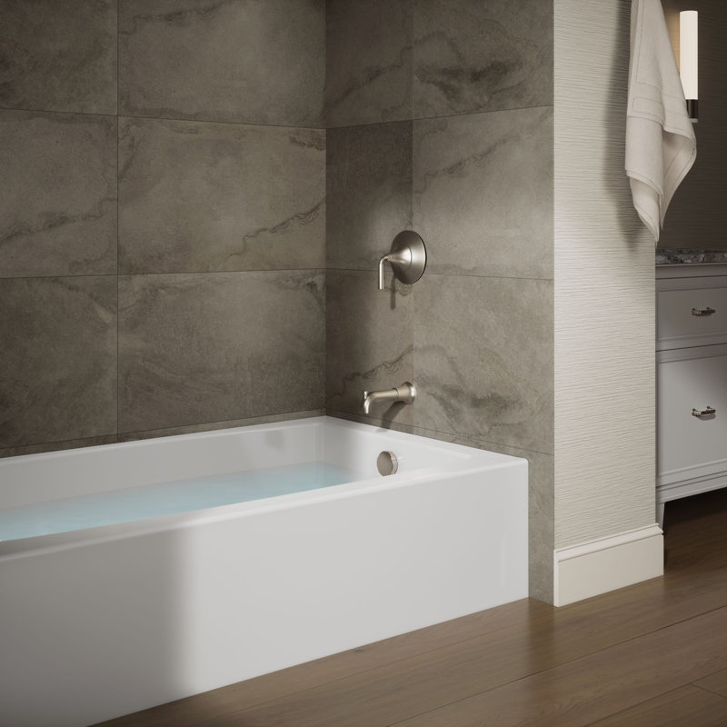 Entity 60 In. X 36 In. Alcove Bath With Left Drain, Right