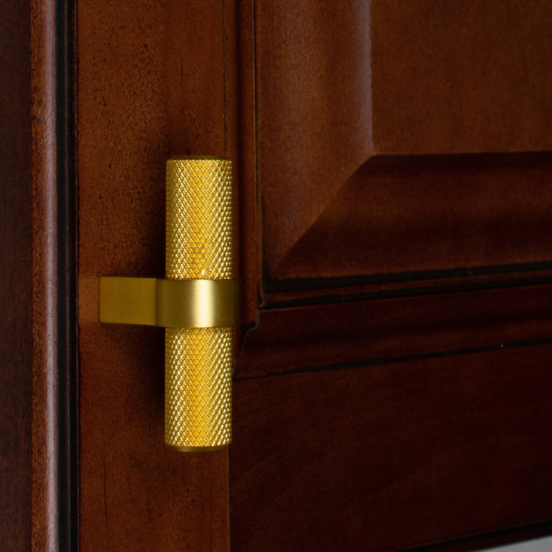 Pinnacle Collection GlideRite Hardware 2-1/4 Length Bar Knob, Brass Gold