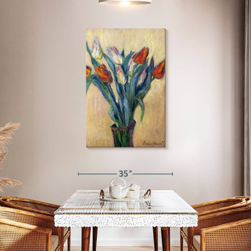 Harnek Vase Of Tulips, 45" H x 30" W
