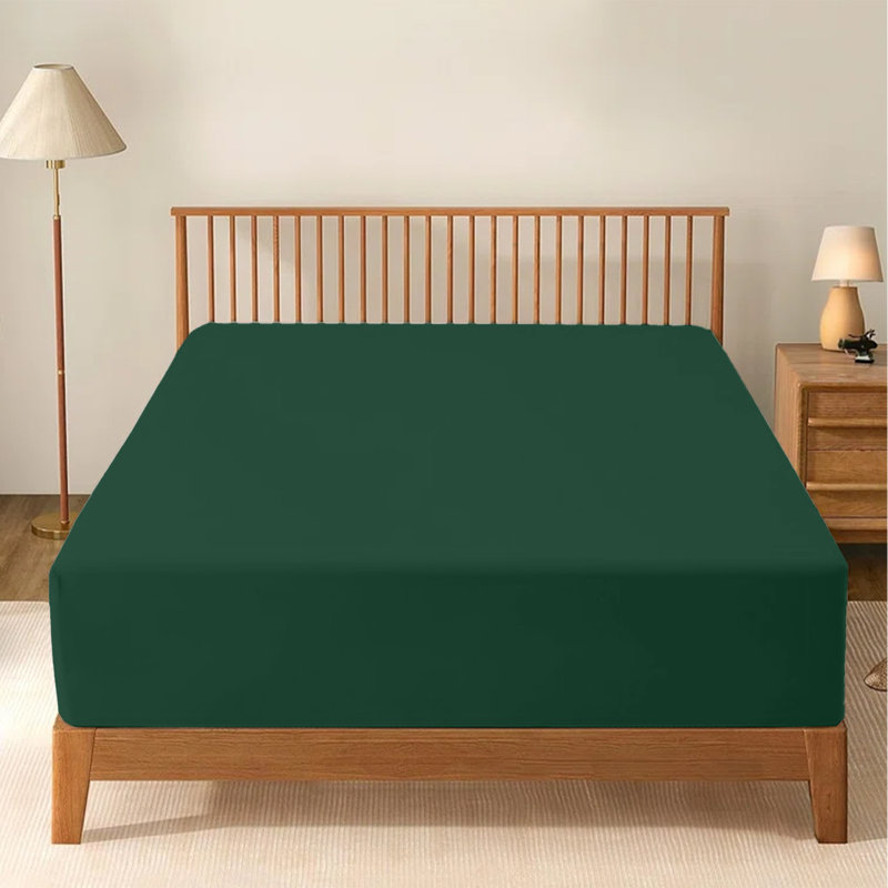 Soft & Breathable Microfiber Extra Deep Fitted Sheet, Emerald, Single (3')