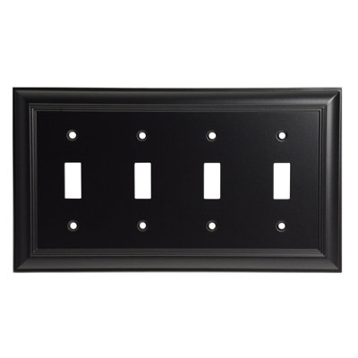 Impressions 4-Gang Toggle Light Switch Wall Plate