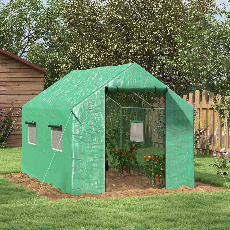 Evara Traditional Walk-in Polytunnel Greenhouse With UV-Resistant Cover And Galvanized Steel Structure