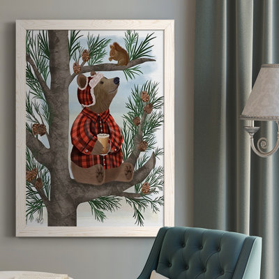 Lumberjack Bear Pine Tree Coffee Break