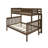 Dazhane Kids Twin Over Full Bunk Bed with Ladder on End-1424894503