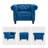 Gazim 42.52“ Wide Tufted Chesterfield Chair Accent Chair-1554709634