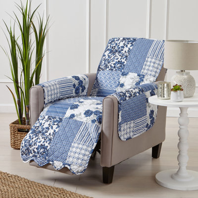 Patchwork Box Cushion Recliner Slipcover
