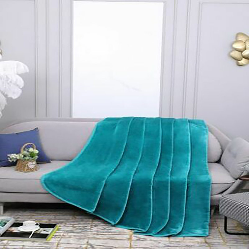 Erna Canora Grey Throw, W200 x L240cm, Teal