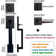 Iron Black Double Door Handle Set For Front Entry Door, Reversible For Left&Right Handed