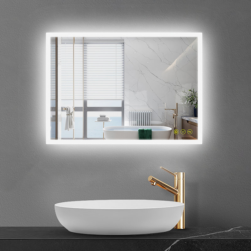 Captolia LED Bathroom Mirror Backlight Mirror Touch Dimmable Wall Mount Anti-fog Smart Mirror, 30" x 36"
