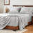 6-Pcs ,King Size Sheets Set,Rayon Derived From Bamboo,  Extra Deep Pocket King Sheets With Elastic Corner Straps