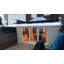3.5m Width x 1.5m Depth Door Canopy Grey-Bracket Clear-Sheet