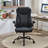 Ergonomic Computer Desk Chair With Adjustable Flip-up Arms, Lumbar Support Swivel Task Chair With Rocking Function-1137496207