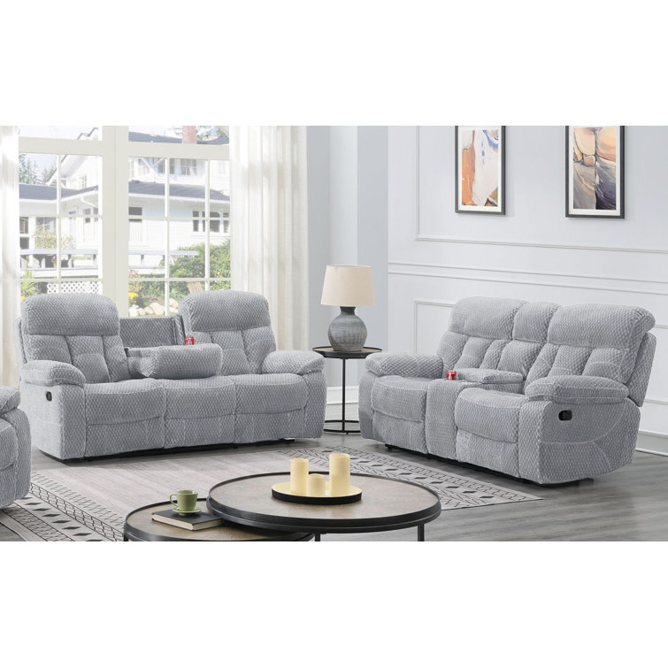 Carlett 2 - Piece Polyester Fabric Upholstery Manual Reclining Living Room Set