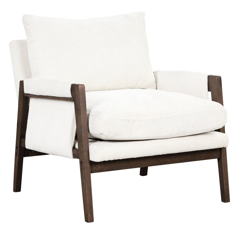 Fauteuil confortable en velours blanc - pour la chambre à coucher, le cinéma maison et l'espace de loisirs, Blanc