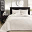 Couvre-lit double réversible en tissu crème, rembourrage confortable, motif à coutures classiques, rembourrage en coton doux pour la chambre à coucher, design, traité pour l'hygiène
