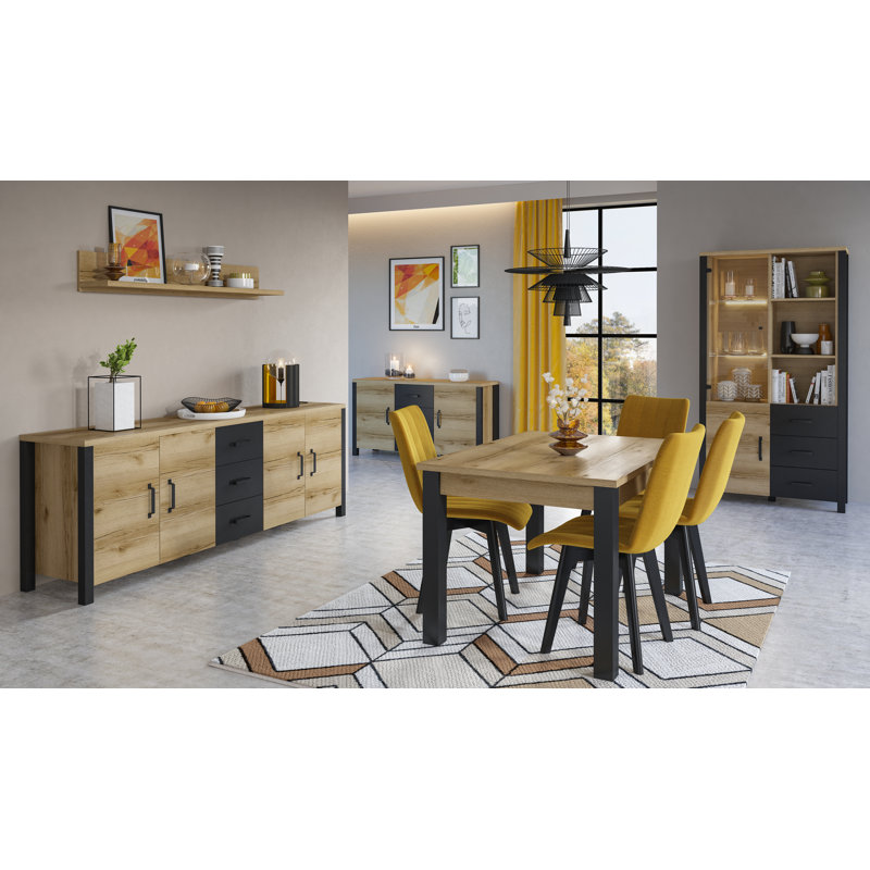 Monango Display Cabinet, Grand Natural Oak
