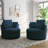 Upholstered Swivel Lounge Armchair With Pillow(Set of 2)-116445232